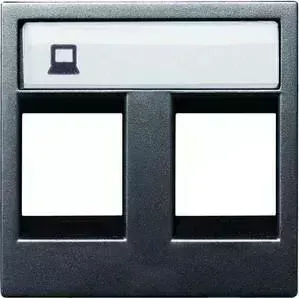 Лицевая панель ABB Zenit розетки компьютерной антрацит (2CLA221820N1801)