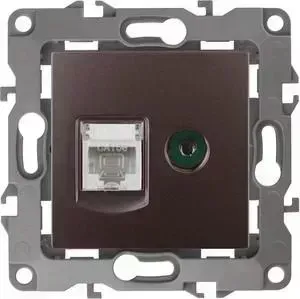 Розетка комбинированная RJ45+TV ЭРА 12-3110-13