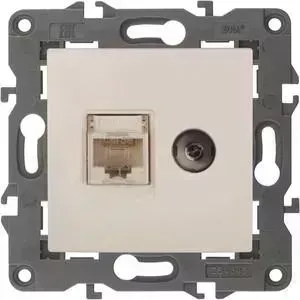 Розетка комбинированная RJ45+TV ЭРА 14-3110-02