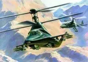 Вертолет Звезда Модель Ка-58 Черный призрак 7232