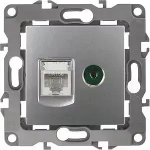 Розетка комбинированная RJ45+TV ЭРА 12-3110-03