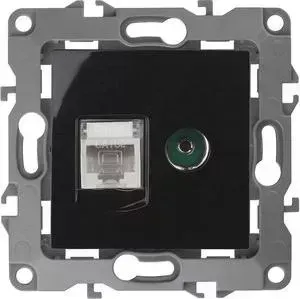 Розетка комбинированная RJ45+TV ЭРА 12-3110-06