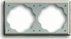 Рамка ABB 2-постовая Impuls шампань-металлик