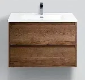 Тумба с раковиной BELBANGO с Kraft 70, Rovere Tabacco (KRAFT-700-2C-SO-RT, BB700ETL)