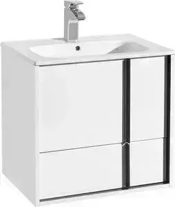 Тумба с раковиной АКВАТОН с Ривьера 60 белая (1A238801RVX20, 32799E000)