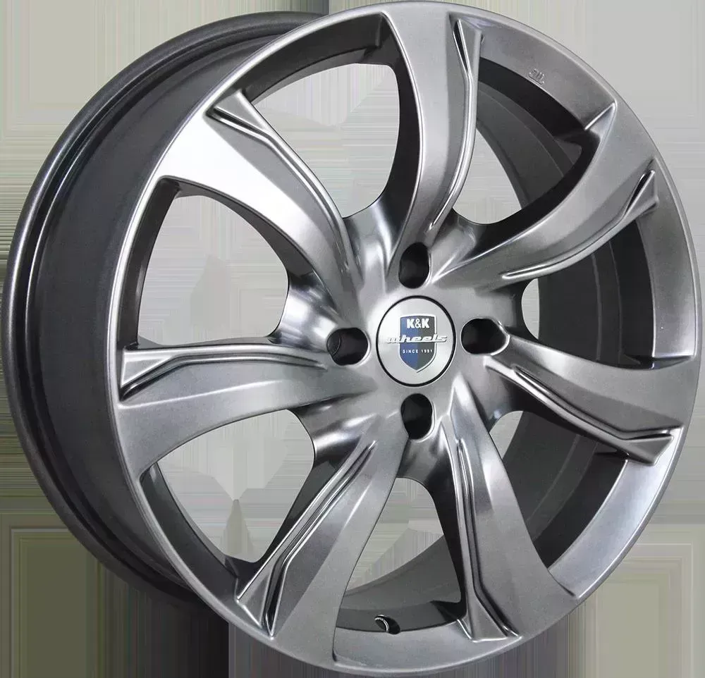 Диск автомобильный КиК Либерти 7X17/4X100 ET35 D67.1 дарк-платинум