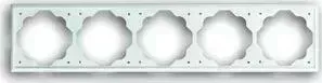 Рамка ABB 5-постовая Impuls альпийский белый