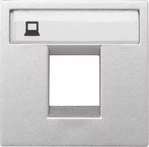 Лицевая панель ABB Zenit розетки компьютерной серебро (2CLA221810N1301)