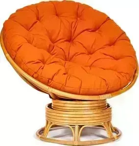 Кресло-качалка TetChair Papasan w 23/01 B с подушкой Honey мед/ткань оранжевый С23
