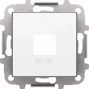 Лицевая панель ABB Sky розетки USB альпийский белый