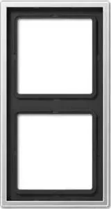 Рамка Jung 2-постовая LS 990 алюминий AL2982