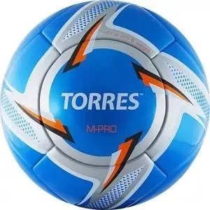 Мяч футбольный TORRES M-Pro Blue F319125, р.5, сине-серебристо-белый