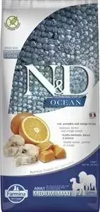 Сухой корм Farmina ND Adult Dog Meduim Maxi Ocean Codfish, Pumpkin Orange треской, тыквой и апельсином для собак средних и крупных пород 12кг: характе