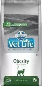 Сухой корм Farmina Vet Life Obesity Feline диета при ожирении для кошек 5кг