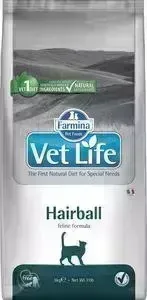 Сухой корм Farmina Vet Life Hairball Feline диета для выведения шерсти из желудка для кошек 10кг