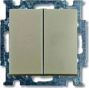 Выключатель ABB двухклавишный Basic55 10A 250V шампань