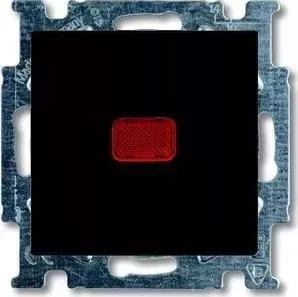 Переключатель ABB одноклавишный Basic55 10A 250V с подсветкой chateau - черный (2CKA001012A2180)