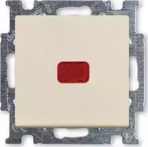 Переключатель ABB одноклавишный Basic55 10A 250V с подсветкой слоновая кость (2CKA001012A2150)