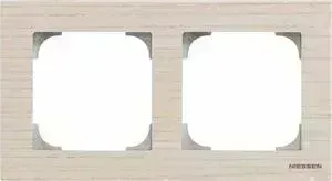 Рамка ABB 2-постовая Sky белый ясень