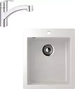Мойка кухонная и смеситель ULGRAN и смеситель U-404 Grohe Eurosmart (U-404-331, 30305000)