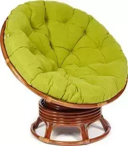 Кресло-качалка TetChair Papasan w 23/01 B с подушкой Pecan орех/флок олива 23