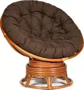 Кресло-качалка TetChair Papasan w 23/01 B с подушкой Cognac коньяк/ткань коричневый 3М7-147