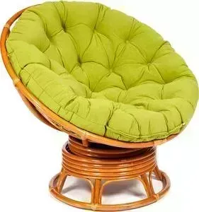 Кресло-качалка TetChair Papasan w 23/01 B с подушкой Cognac коньяк/флок олива 23