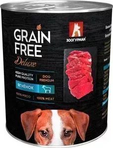 Консервы Зоогурман Grain Free Беззерновой с ягненком для взрослых собак 350г