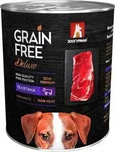 Консервы Зоогурман Grain Free Беззерновой с телятиной для взрослых собак 350г