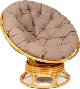 Кресло-качалка TetChair Papasan w 23/01 B с подушкой Honey мед/экошерсть коричневый 1811-5