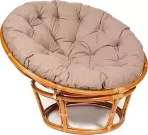 Кресло TetChair Papasan 23/01 W с подушкой Cognac коньяк/экошерсть коричневый 1811-5