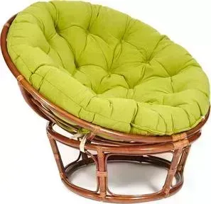 Кресло TetChair Papasan 23/01 W с подушкой Pecan орех/флок олива 23