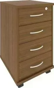Тумба RIVA подкатная А.ТМ-4 F орех 42x45x70,8 3 ящика с фолдингом