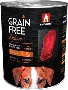 Консервы Зоогурман Grain Free Беззерновой с гусем для взрослых собак 350г