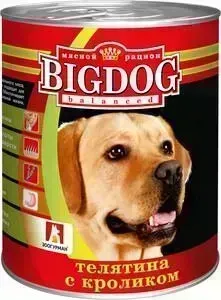Консервы Зоогурман BIG DOG Телятина с кроликомдля взрослых собак 850г