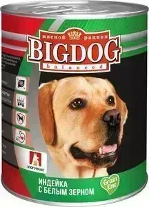 Консервы Зоогурман BIG DOG Индейка с белым зерномдля взрослых собак 850г