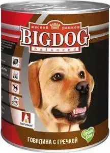 Консервы Зоогурман BIG DOG Говядина с гречкойдля взрослых собак 850г