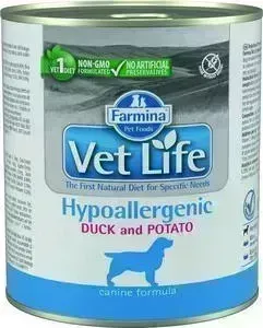 Консервы Farmina Vet Life Hipoallergenic Canine Egg Potato диета с яйцом и картофелем при пищевой аллергии для собак 300г