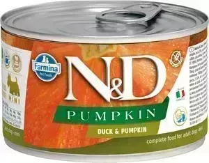 Консервы Farmina ND Adult Dog Mini Pumpkin Duck с уткой и тыквой для собак мелких пород 140г