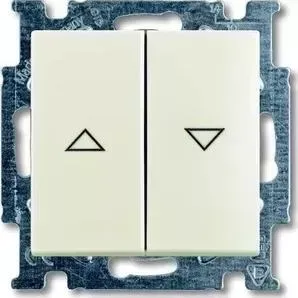 Выключатель ABB жалюзи без фиксации Basic55 chalet - белый