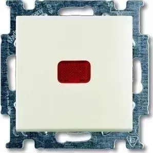 Переключатель ABB одноклавишный Basic55 10A 250V с подсветкой chalet - белый (2CKA001012A2190)