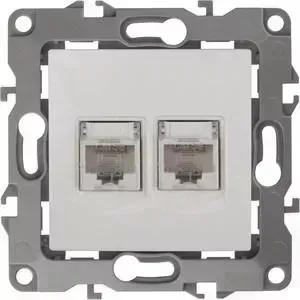 Розетка информационная 2XRJ45 ЭРА 12-3108-01