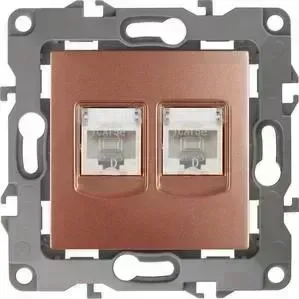Розетка информационная 2XRJ45 ЭРА 12-3108-14