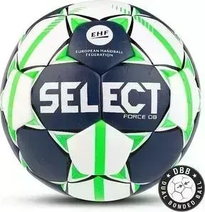 Мяч гандбольный Select FORCE DB арт. 844920-002, Lille (р.1), EHF Appr, ПУ,руч.сш.,бело-салат-черн