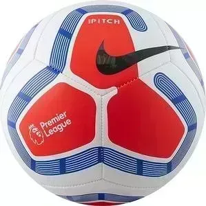 Мяч футбольный Nike Pitch PL SC3569-101, р.5, бело-сине-красный
