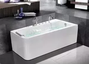 Акриловая ванна GROSSMAN 170x95 с каркасом, гидромассажная, правая (GR-17095R)