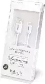 Кабель Inakustik межблочный White Apple Lightning - USB A, 1.2 m, 010392120