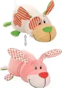 Мягкая игрушка 1TOY Вывернушка Ням-Ням 35 см Щеночек с ароматом мятной жвачки - Зайчонок с ароматом фруктовой жвачки Т13912