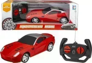 Машинка 1TOY на радиоуправлении Спортавто матовый красный Т13849