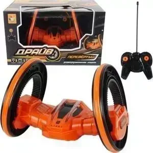 Машинка 1TOY на радиоуправлении Трюковая двухколёсная перевёртыш на радиоупралении вращение на 360 оранжевый Т10944